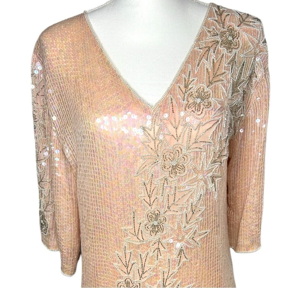 Vintage Cheryl’s Winners Sequin and Beaded Women’s Dress Size vintage Medium - Picture 6 of 11